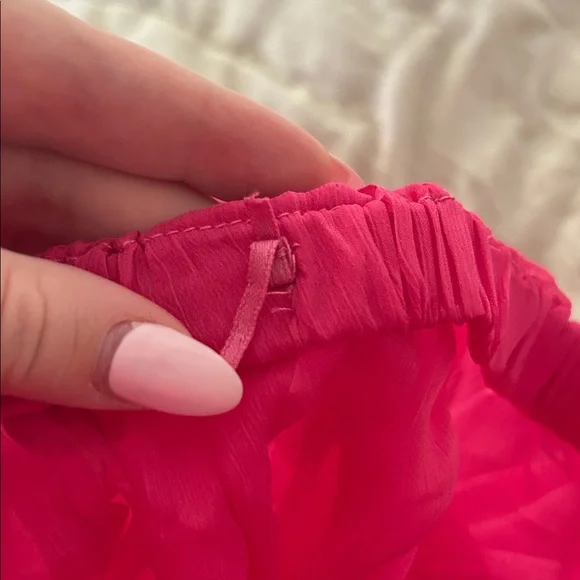 Tiered Ruffle Pink Mini Dress - Picture 4 of 5